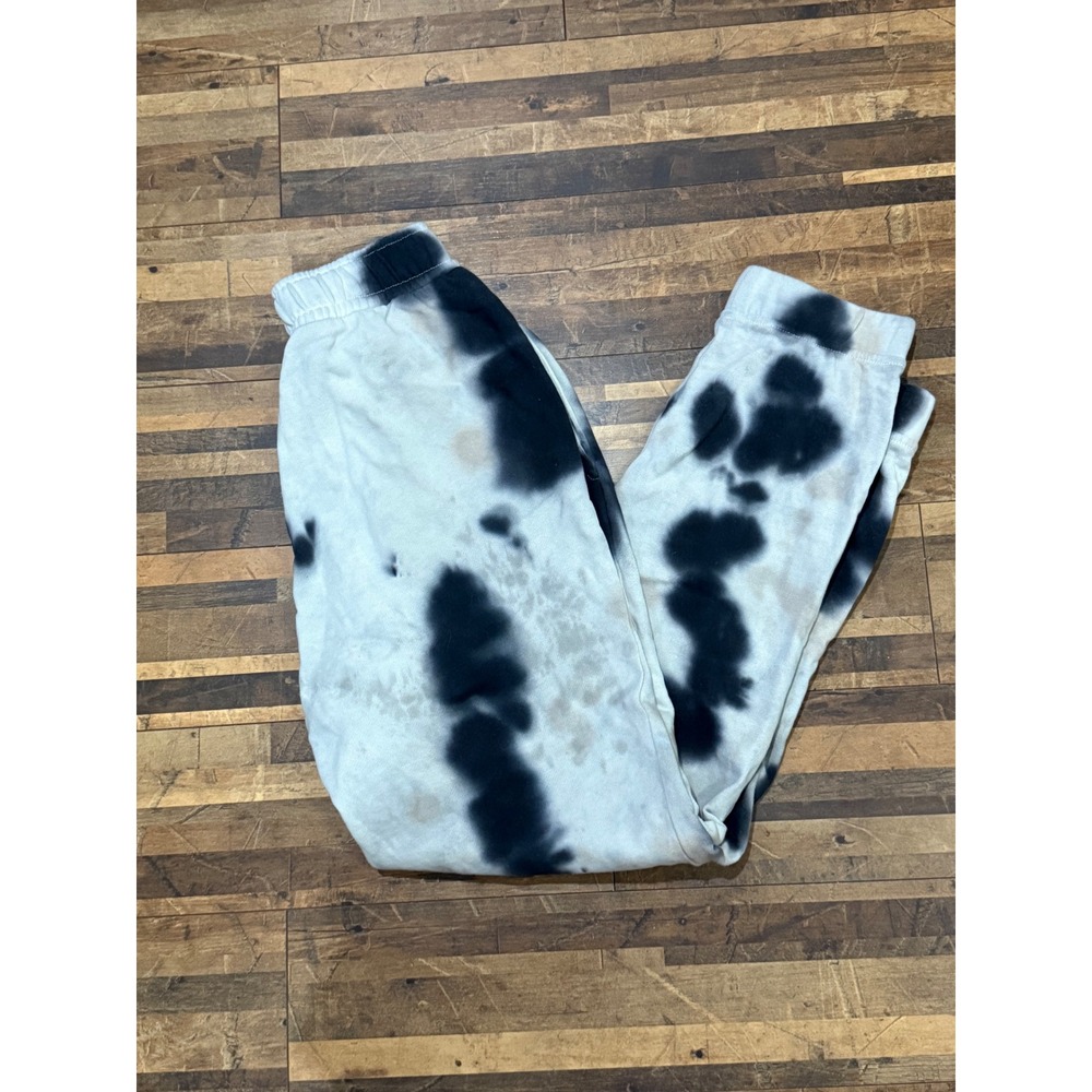 AFRM Sweatpants Womens XS White Black Tie Dye High Rise Joggers Excellent